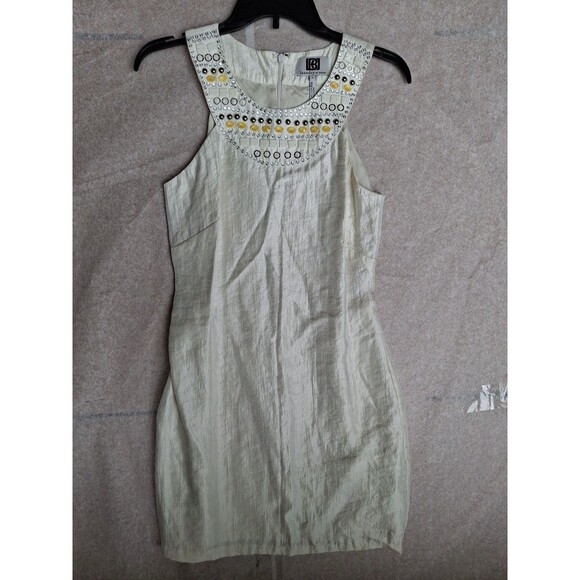 LAUNDRY BY DESIGN Beige Women's Rhinestone Dress Size 4 - Picture 9 of 10